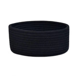 Cotton 8x3 Inch Round 1 Pcs Bedside Organizer (Black)
