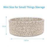 Cotton 8x3 Inch Kidi Round 1 Pcs Bedside Organizer (Brown)