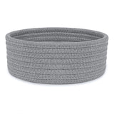 Cotton 8x3 Inch Round 1 Pcs Bedside Organizer (Gray)