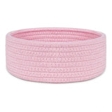 Cotton 8x3 Inch Round 1 Pcs Bedside Organizer (Pink)