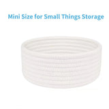 Cotton 8x3 Inch Round 1 Pcs Bedside Organizer (White)