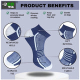 Multicolor unisex casual cotton printed low cut socks - navy blue, light grey, black set