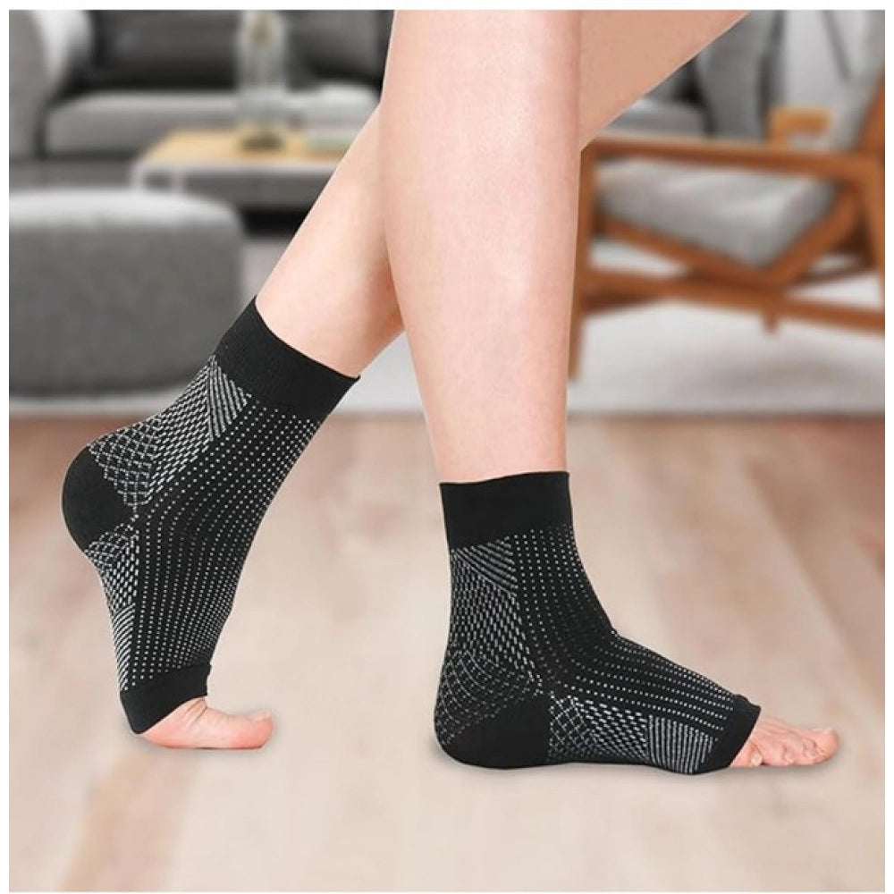 Multicolor unisex casual cotton printed ankle length support socks for men & women