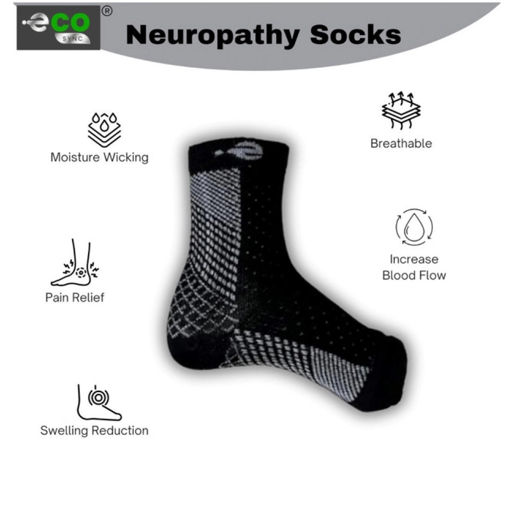 Multicolor unisex printed cotton ankle-length support socks for casual wear, black design on low cut feet