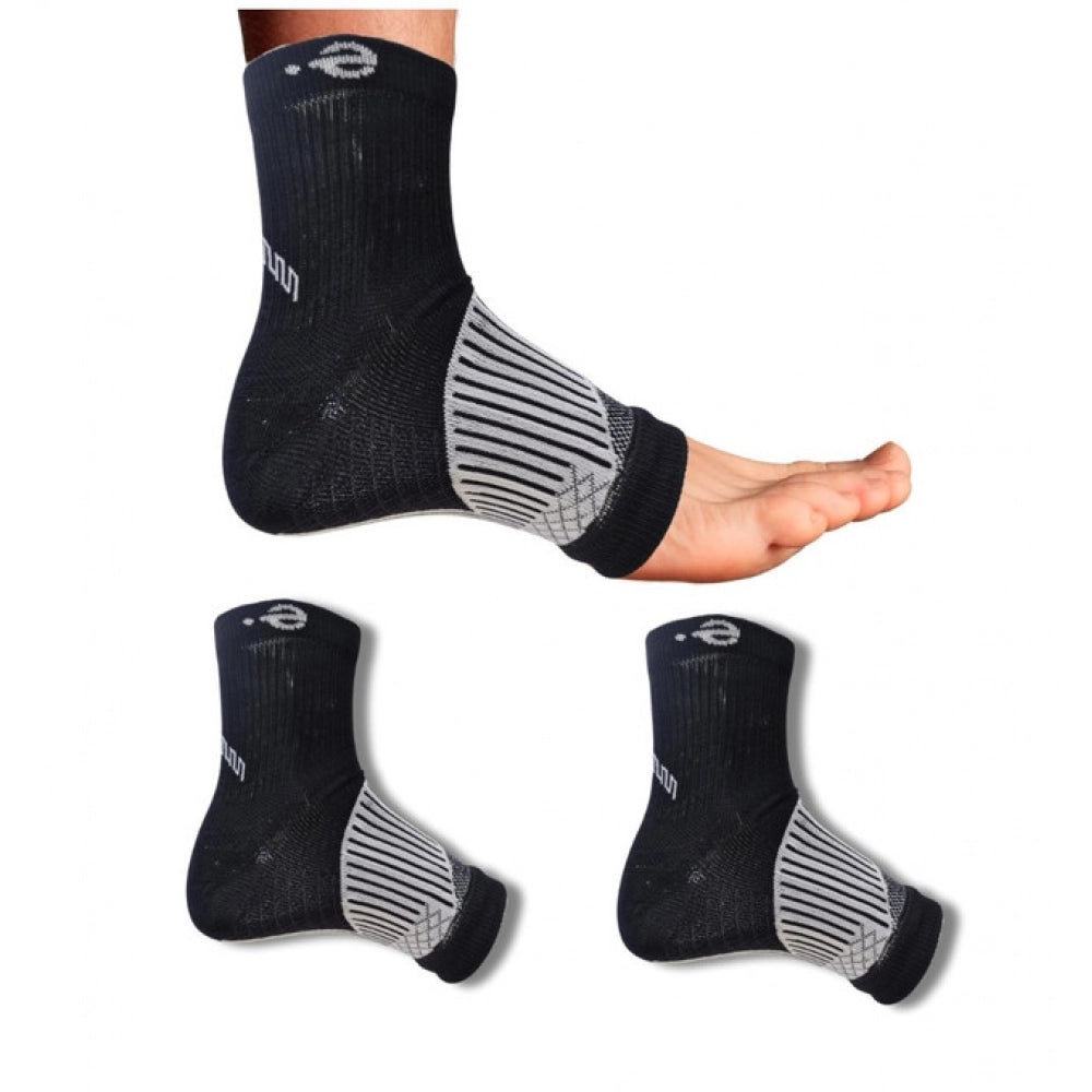 Multicolor unisex printed cotton ankle-length socks for casual wear, supportive style on display