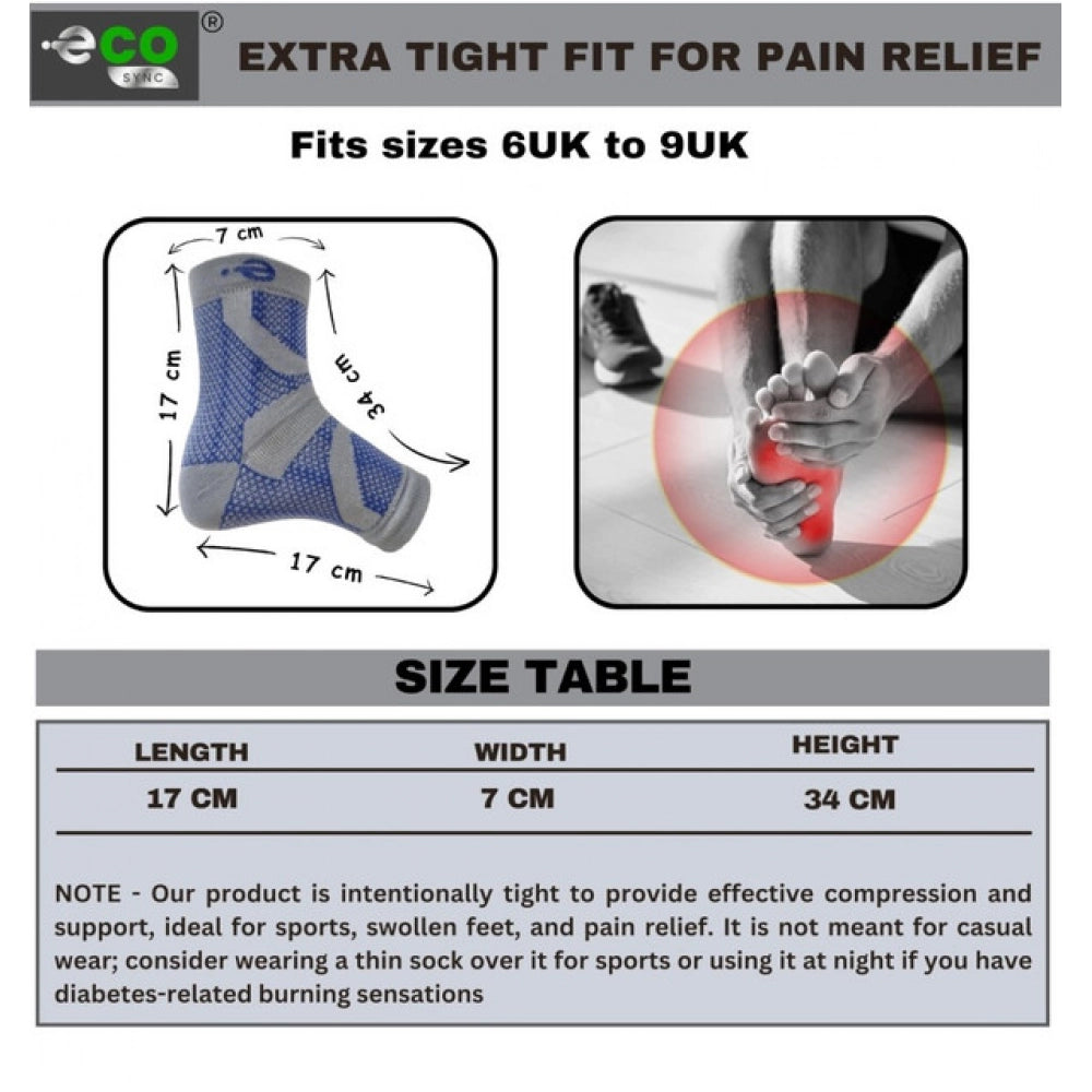 Multicolor unisex casual cotton printed ankle length support socks, low cut, blue-gray pattern