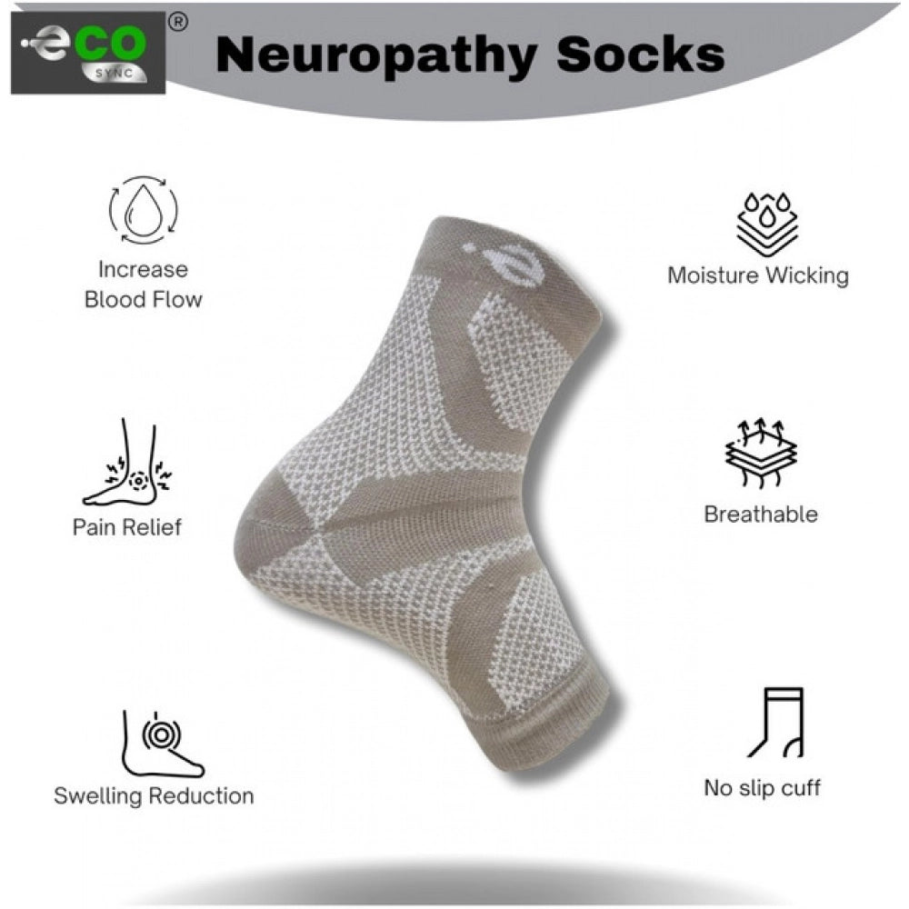 Multicolor unisex casual cotton printed ankle-length support socks, skin-white design on feet at rest