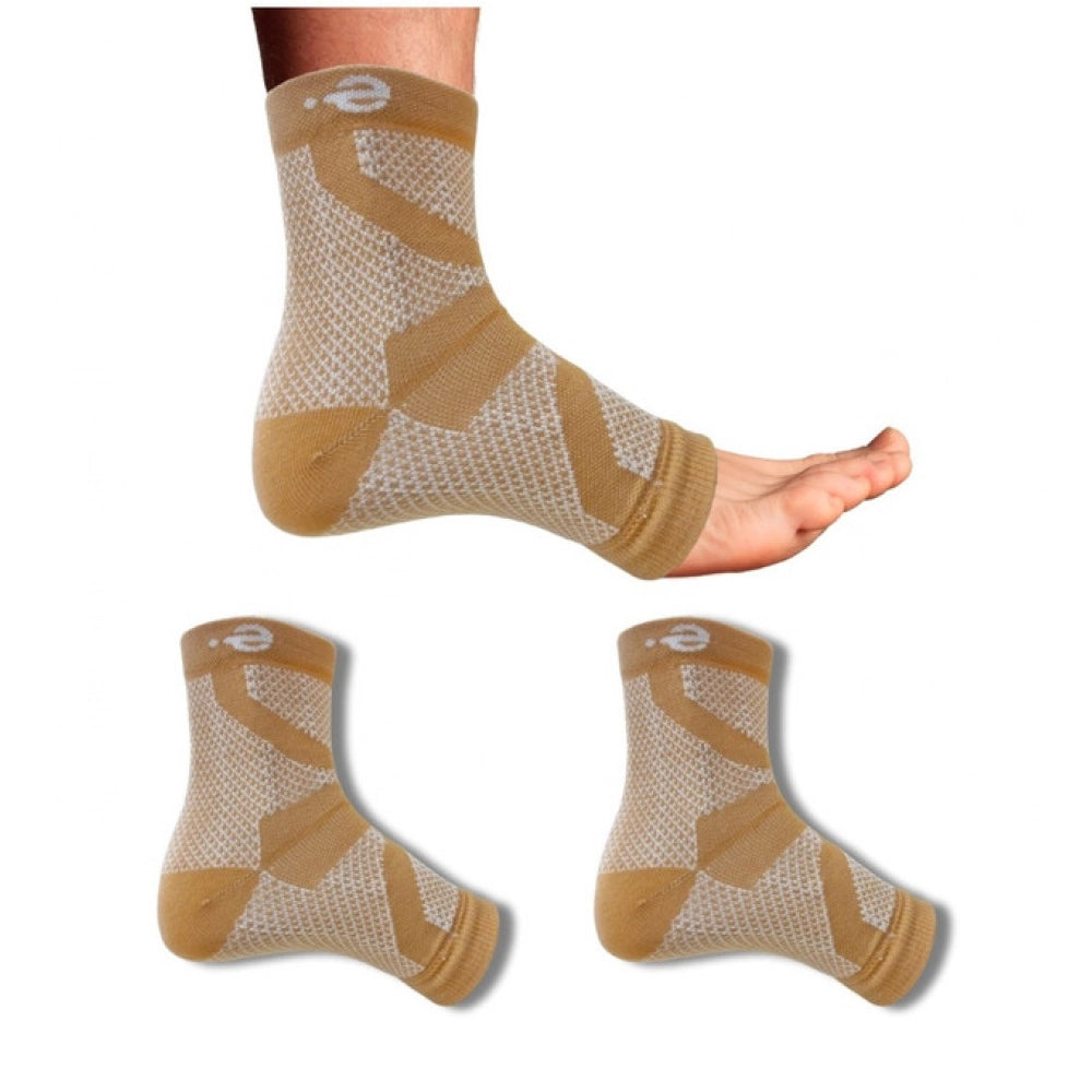 Multicolor unisex casual printed cotton ankle length support socks, peach hue on display