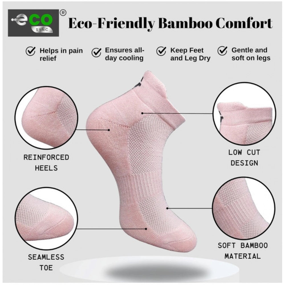 Multicolor unisex casual cotton ankle-length socks: Dark grey, navy blue, light peach, off white