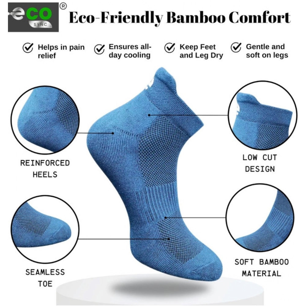 Multicolor unisex casual ankle-length cotton socks: light grey, olive, navy blue, off white