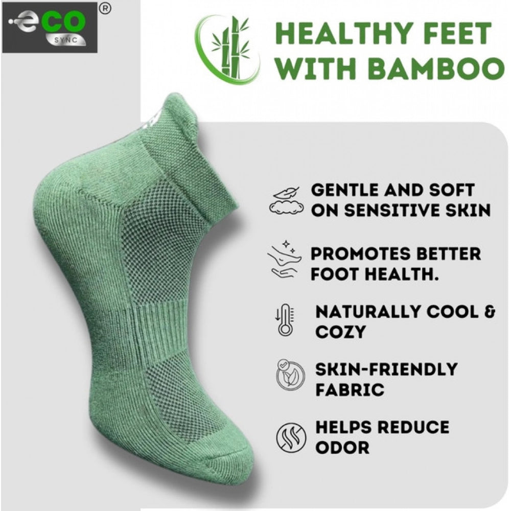 Multicolor unisex casual cotton ankle socks: Light peach, olive, navy blue, light grey print design