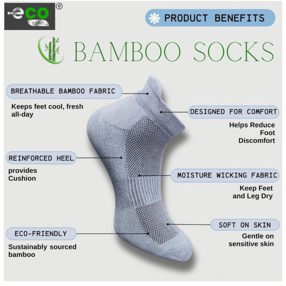 Multicolor unisex casual cotton printed ankle-length socks: Dark grey, olive, sky blue, off white