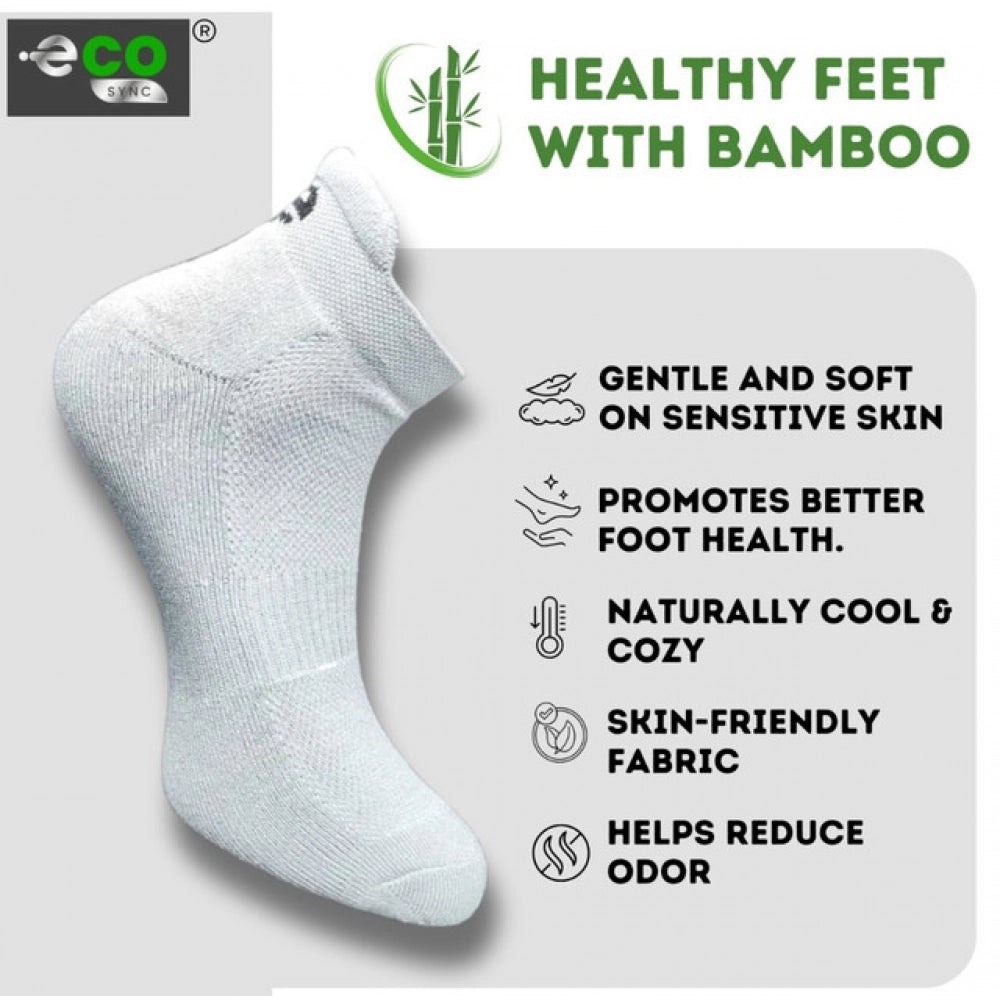 Multicolor unisex casual cotton ankle socks: navy blue, light grey, off white, light peach print design