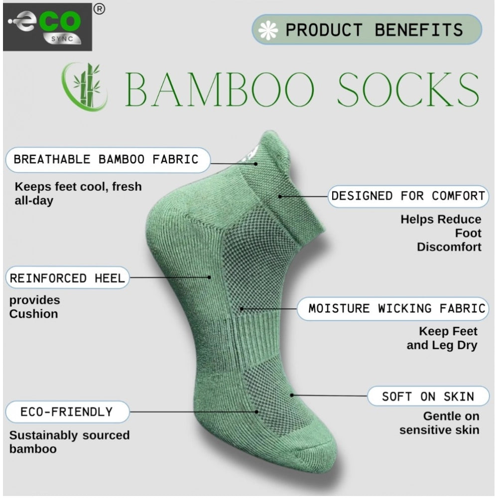 Multicolor printed cotton ankle socks: Olive, Black, Light Peach, Navy Blue - unisex casual wear