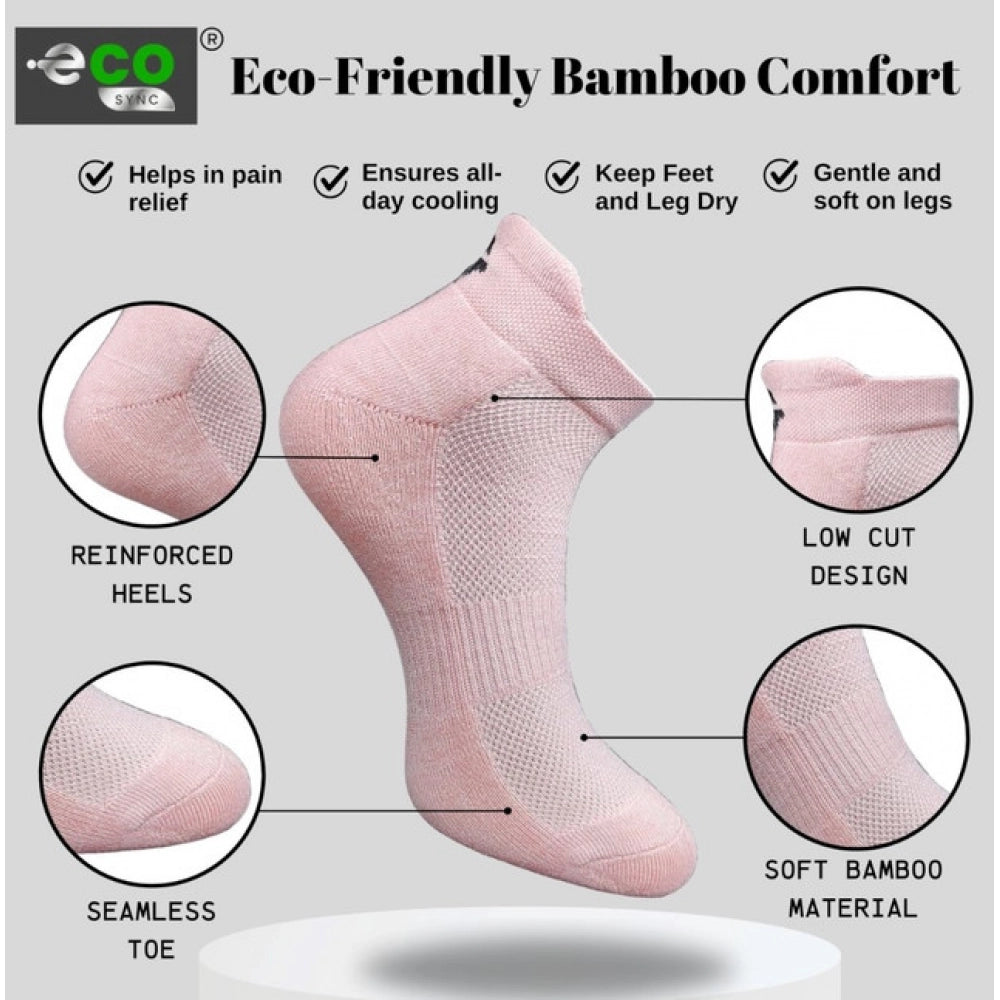 Multicolor unisex casual cotton printed ankle socks: olive, black, light peach, navy blue on feet