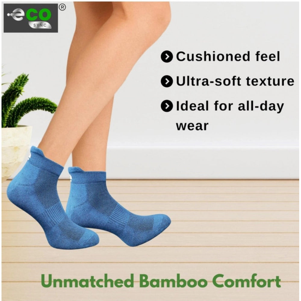 Multicolor unisex casual cotton printed ankle socks: Navy blue, olive, off white