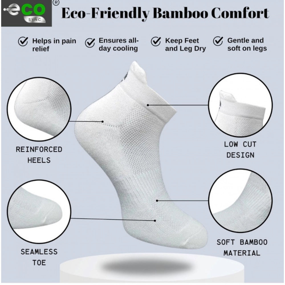 Multicolor unisex casual cotton ankle socks with off-white, black, navy blue prints