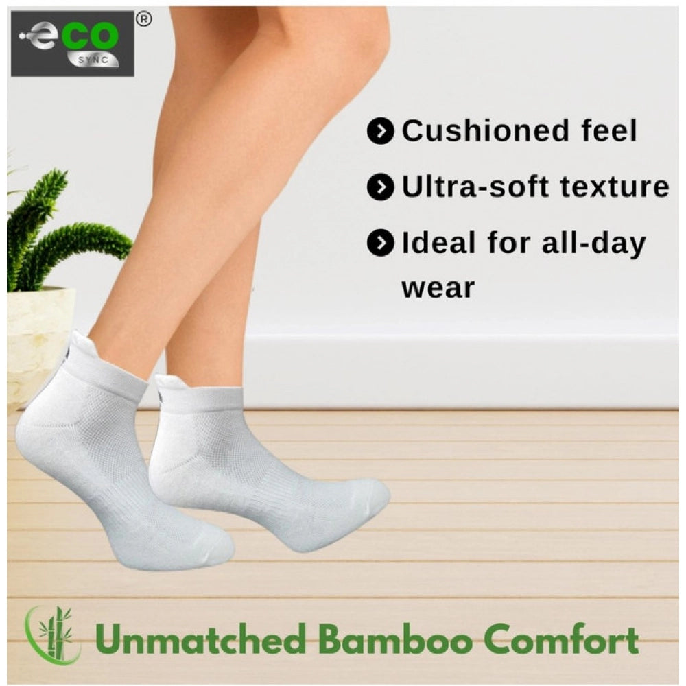Multicolor unisex casual cotton ankle-length socks: olive, sky blue, navy blue, off white - versatile style for everyday wear