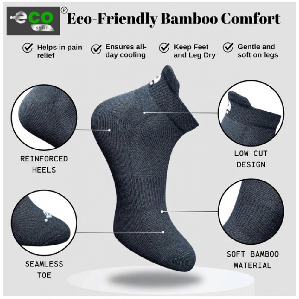 Multicolor unisex casual cotton printed ankle socks: navy blue, off white, black, dark grey