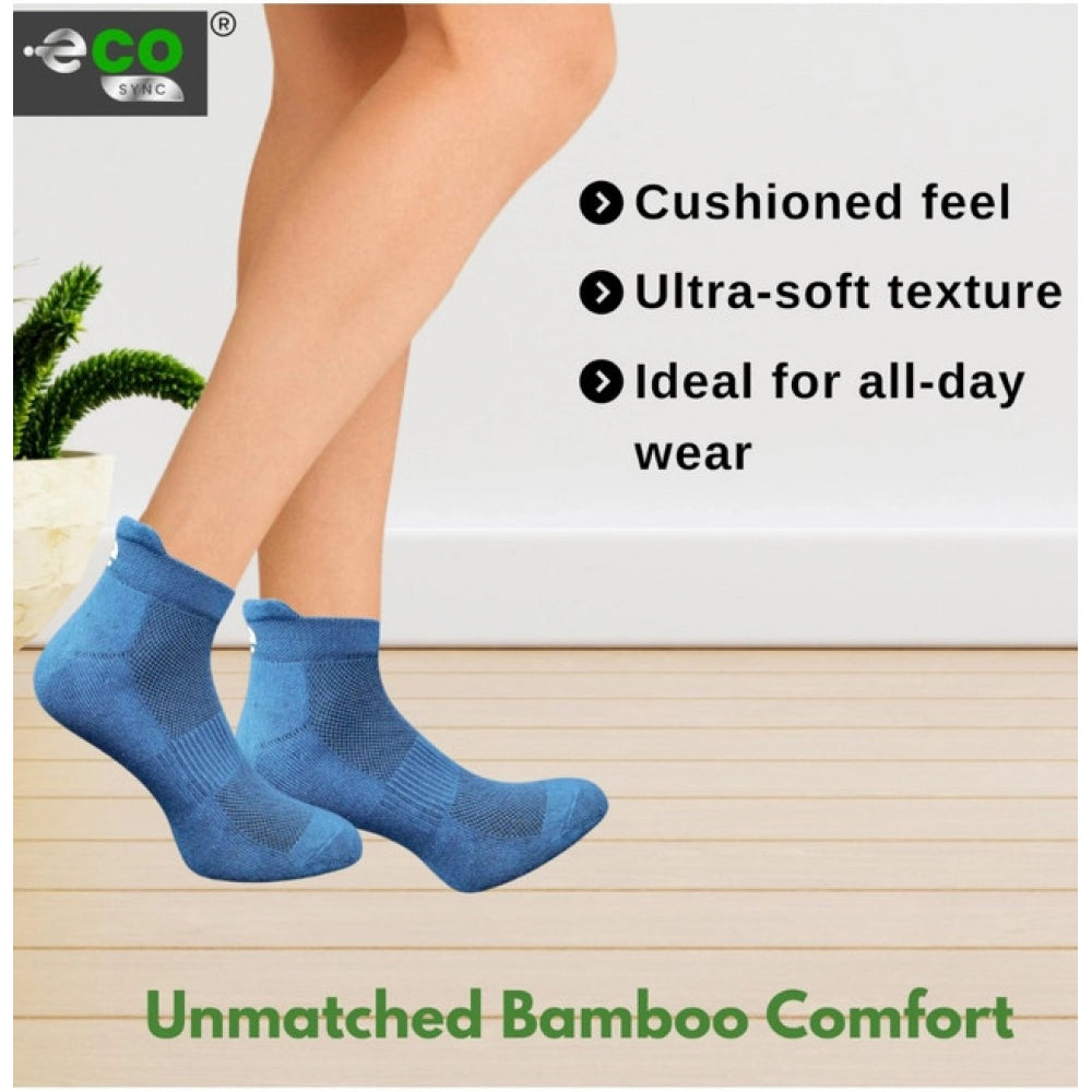 Multicolor unisex casual cotton printed ankle-length socks: Off white, sky blue, black, navy blue