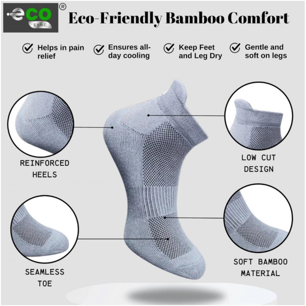Multicolor unisex casual cotton ankle socks: dark grey, sky blue, black