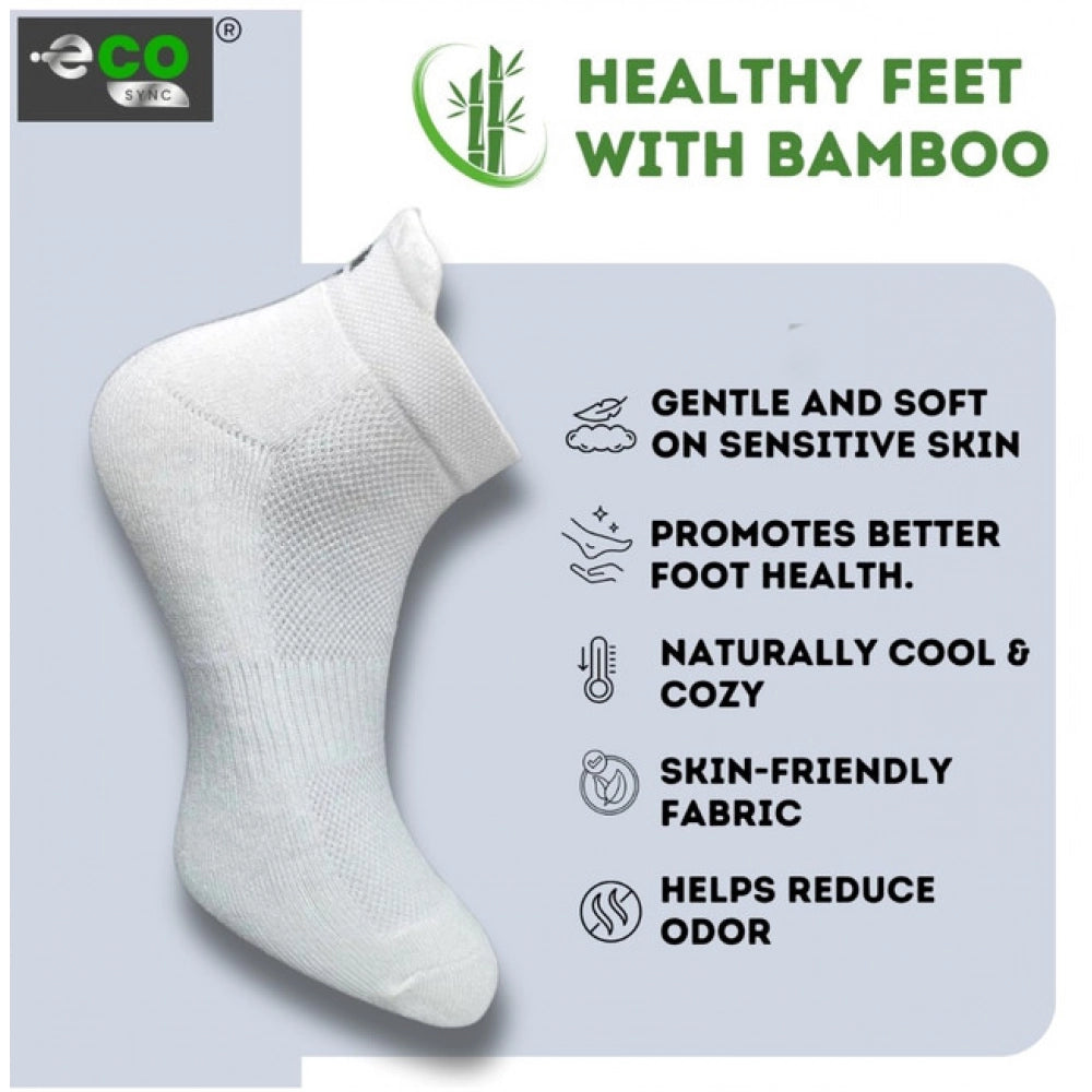 Multicolor unisex casual cotton printed ankle-length socks, off white, light grey, light peach pairing