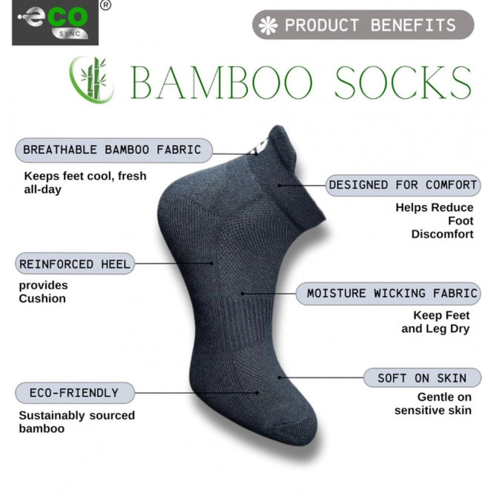 Multicolor unisex casual cotton ankle length socks with varied hues: black, sky blue, olive, off white