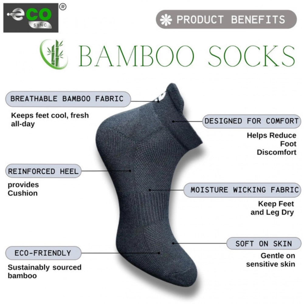 Multicolor unisex casual cotton printed ankle-length socks: black, light grey, navy blue set