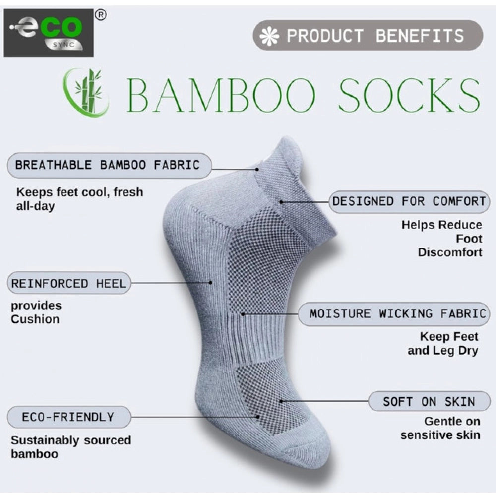Multicolor unisex casual printed ankle length socks: dark grey, light grey, navy blue set