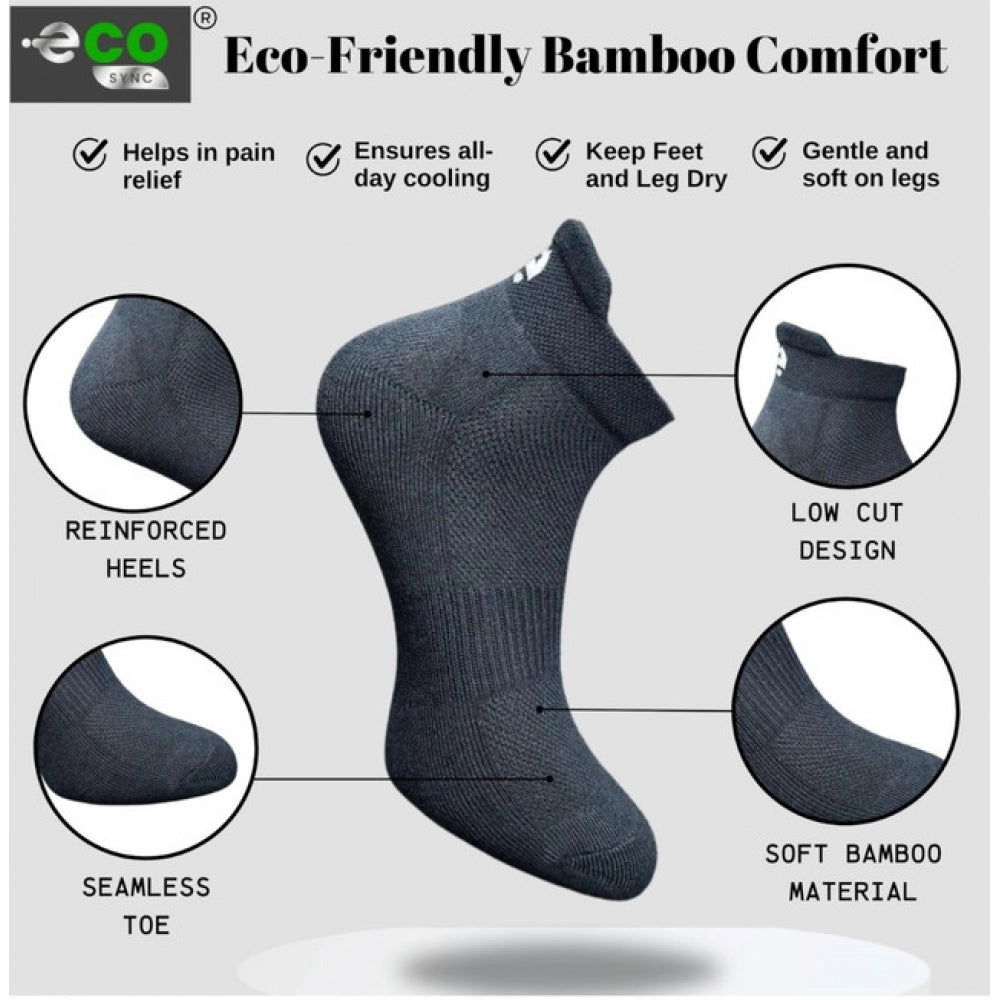 Multicolor unisex casual cotton ankle socks: Off white, olive, black - printed design for everyday wear