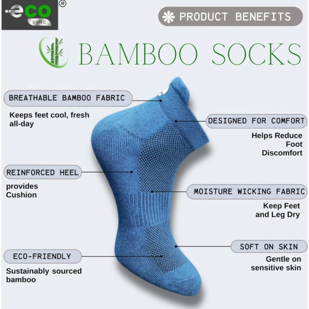Multicolor unisex casual cotton printed ankle socks - navy blue, dark grey, light grey