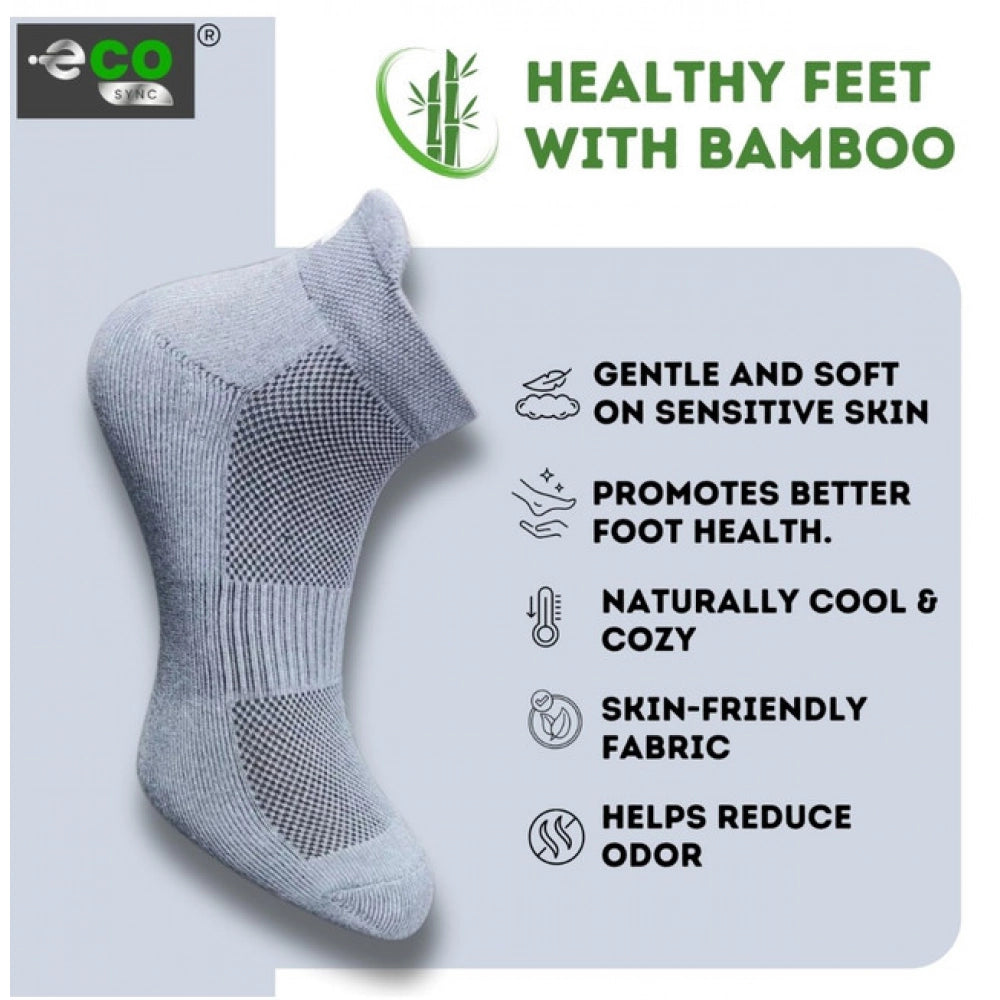 Multicolor unisex casual cotton ankle-length socks: navy blue, dark grey, light grey (varies slightly)