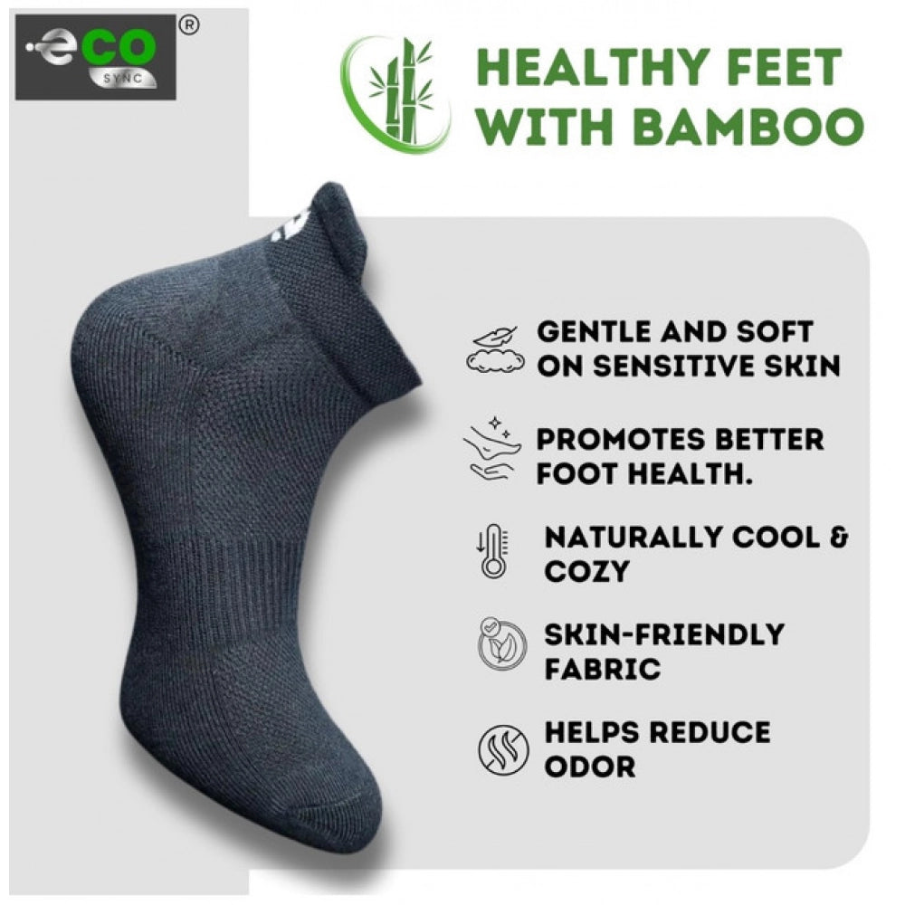 Multicolor unisex casual cotton ankle-length socks with off white, black, sky blue, navy blue patterns