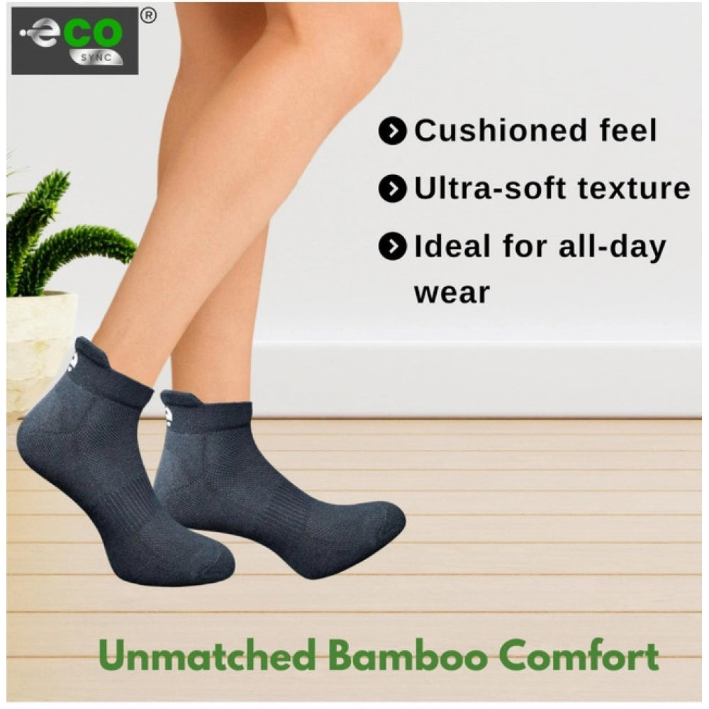 Multicolor unisex casual ankle-length cotton socks: olive, light peach, black (patterned)