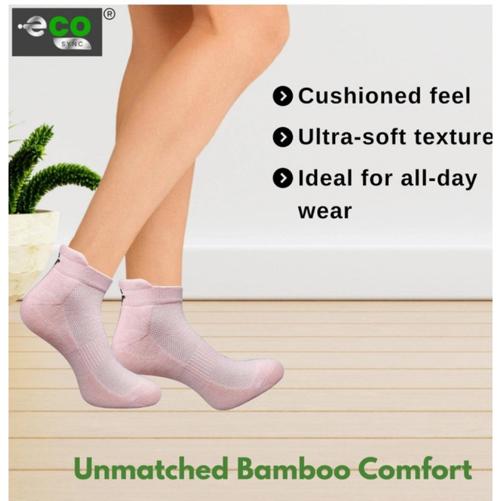 Multicolor unisex casual cotton ankle length socks with light grey, olive, light peach prints