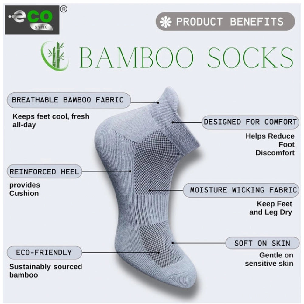 Multicolor unisex casual cotton printed ankle length socks - dark grey, olive, light grey set