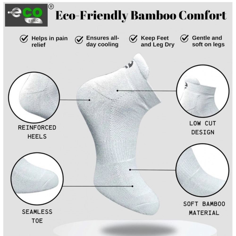 Multicolor unisex casual cotton printed ankle socks - dark grey, olive, light grey set