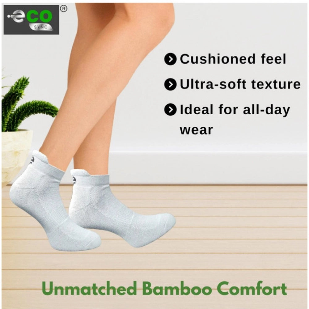 Multicolor unisex cotton printed ankle socks, featuring dark grey, olive, light grey hues