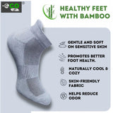 Multicolor unisex casual ankle-length cotton socks with off white, dark grey, navy blue, light grey print