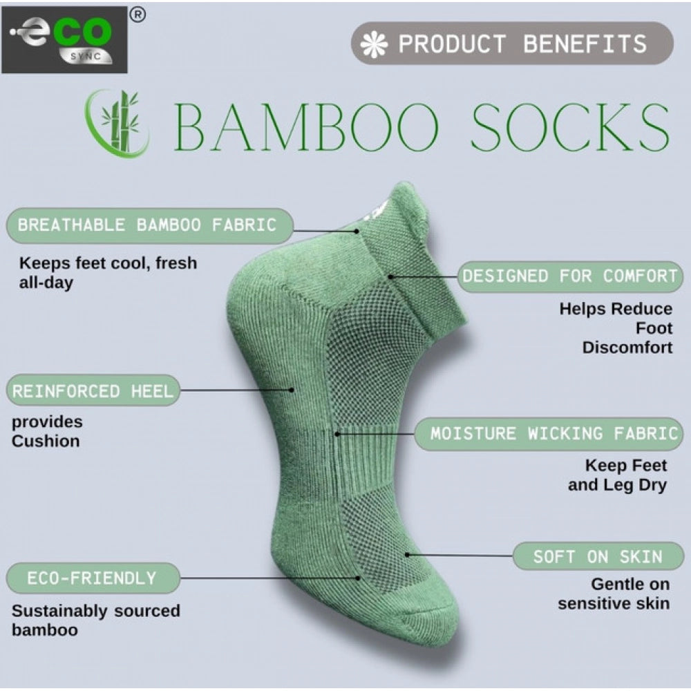 Multicolor unisex casual cotton ankle socks (Olive, off white) with printed patterns