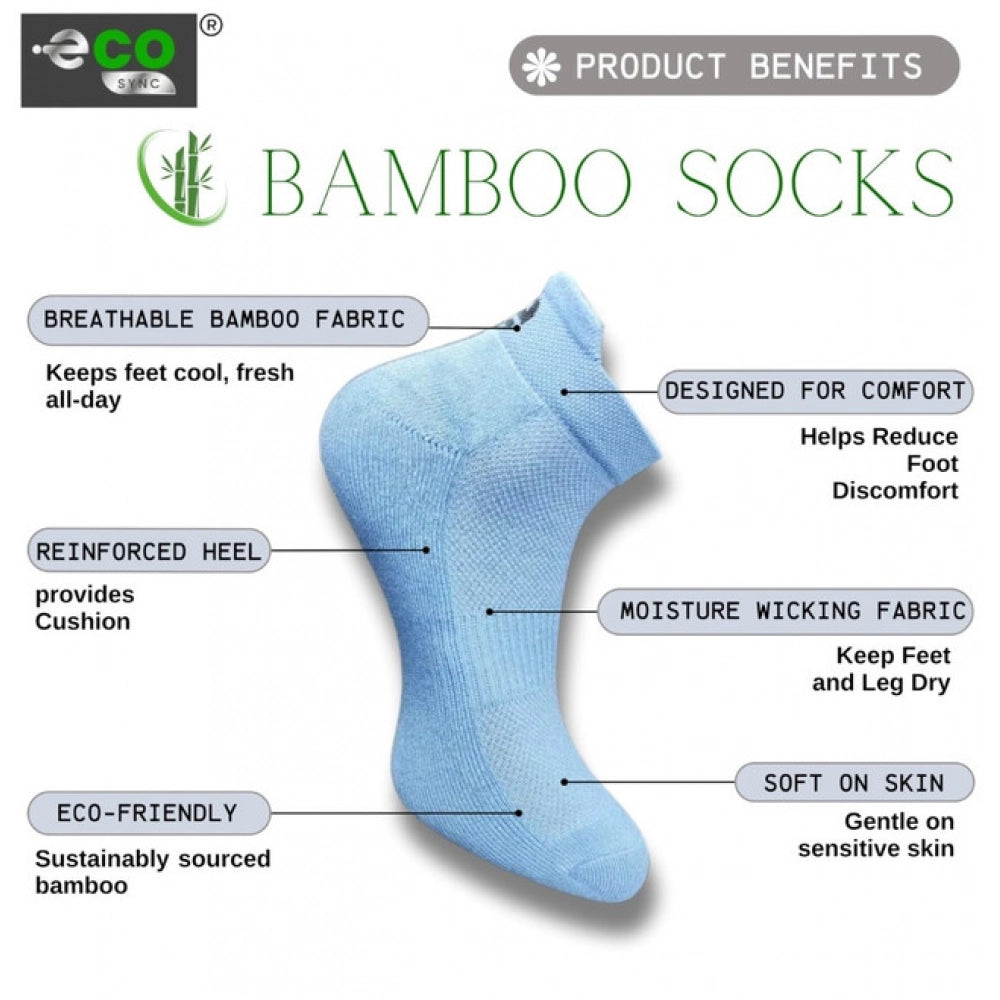 Multicolor unisex casual cotton ankle socks: Sky blue, light grey, dark grey, navy blue (patterned)