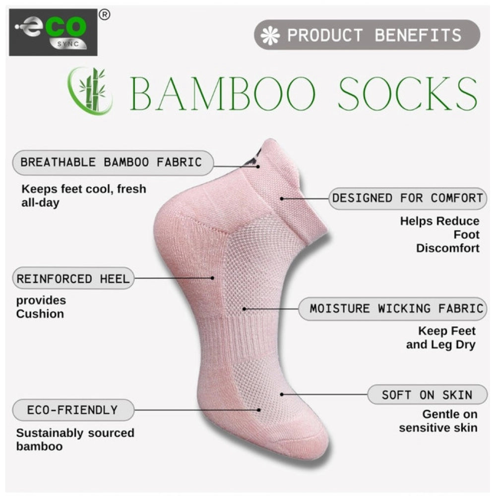 Multicolor unisex casual cotton ankle length socks (light peach, olive, black), patterned design for everyday wear