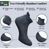 Multicolor unisex casual cotton ankle socks: Light peach, olive, black patterned on feet