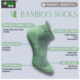 Multicolor unisex casual cotton printed ankle socks: olive, light grey, sky blue, black