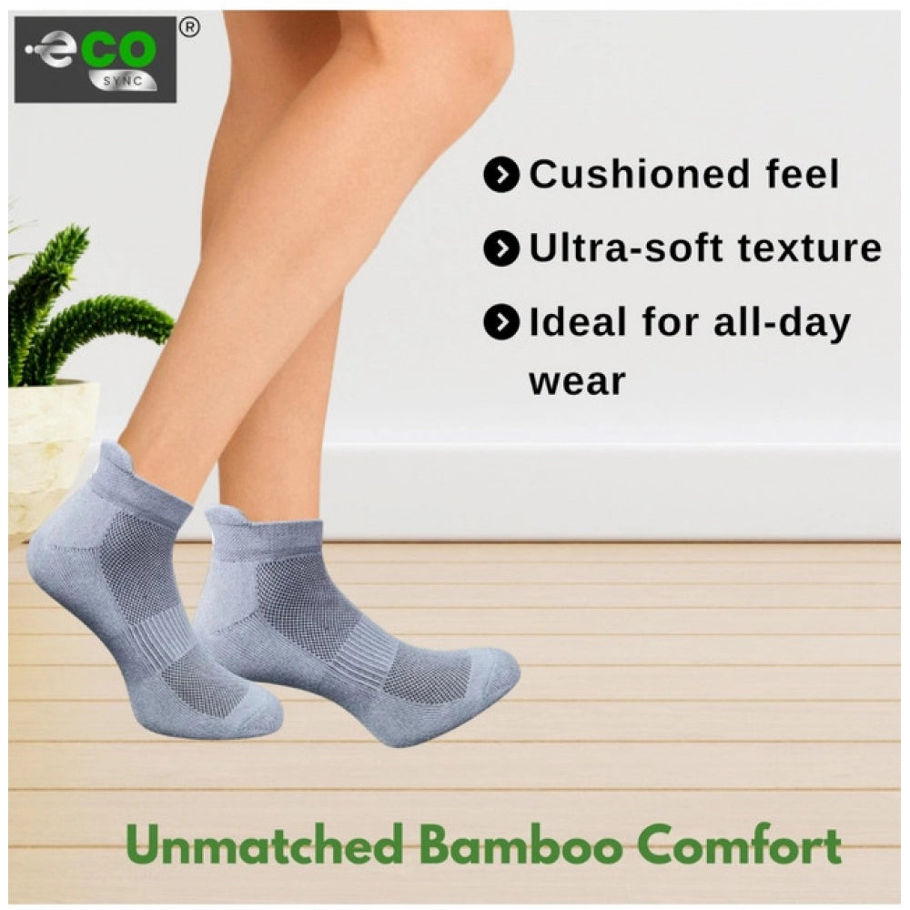 Multicolor unisex casual cotton ankle socks: Off white, olive, dark grey (may vary)