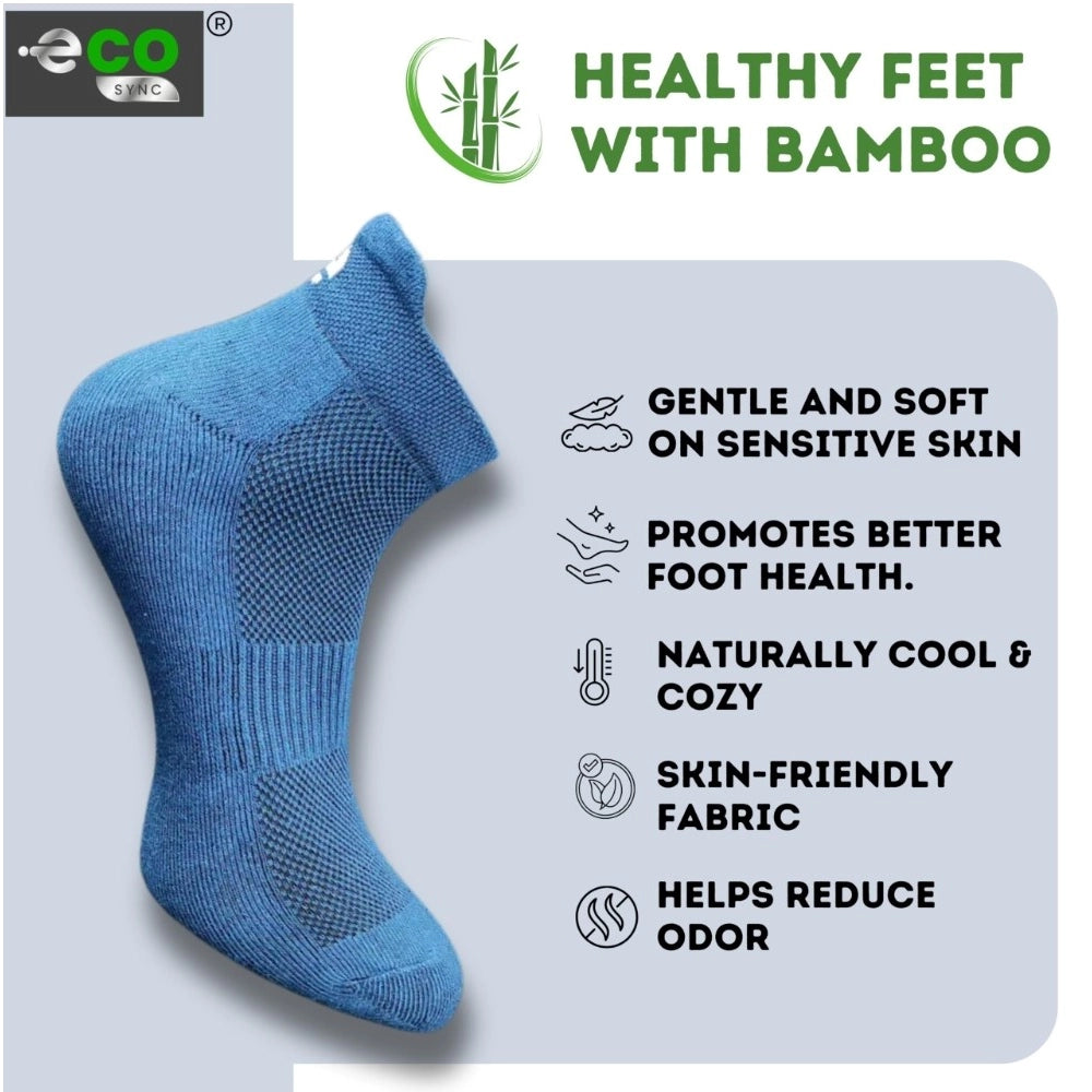 Multicolor unisex casual cotton printed ankle socks: Sky blue, navy blue, off white