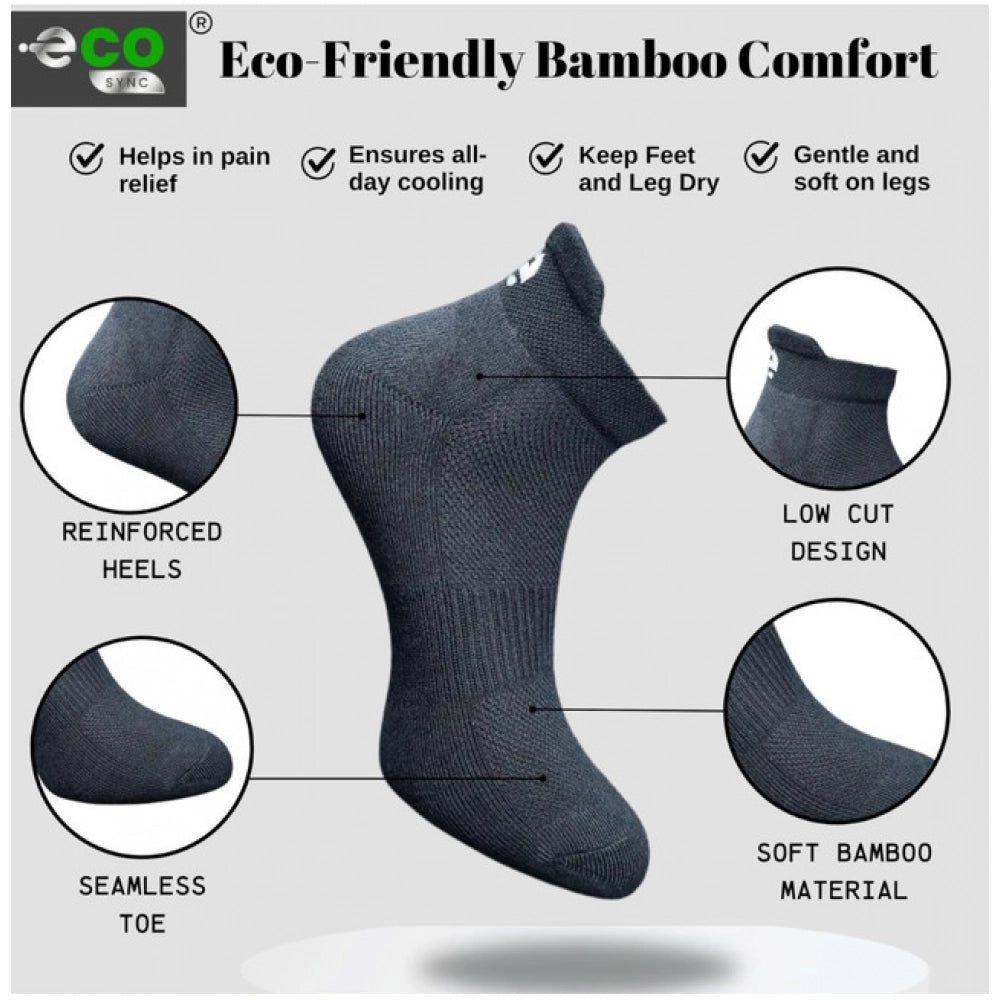 Multicolor unisex casual cotton ankle socks - off white, olive, black, printed design for casual wear