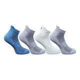 Multicolor unisex casual cotton ankle socks: navy blue, dark grey, light grey (patterned)