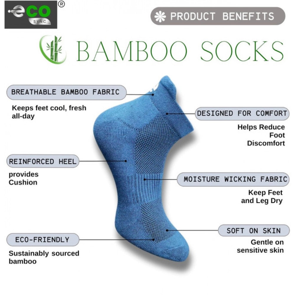 Multicolor unisex casual cotton printed ankle socks - navy blue, dark grey, light grey (size var)