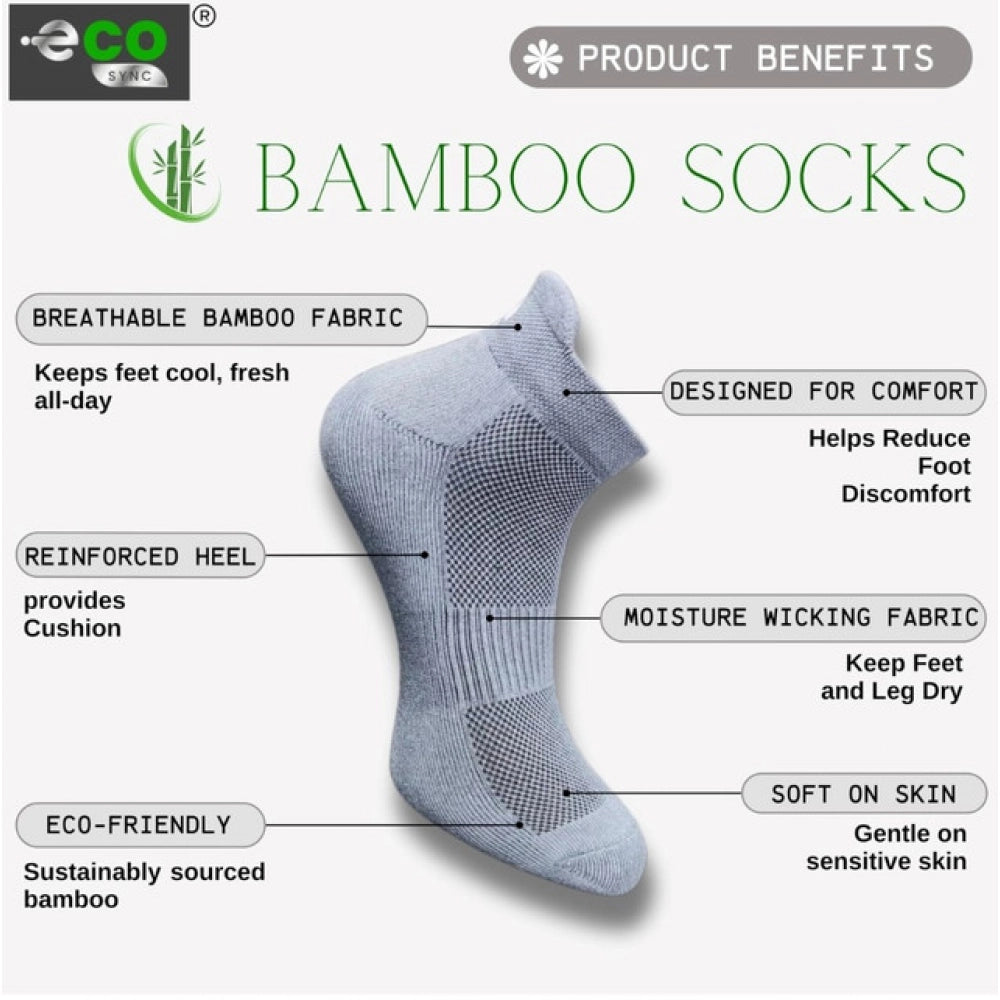 Multicolor unisex cotton ankle socks: Dark grey, light peach, light grey, black (varies from images)